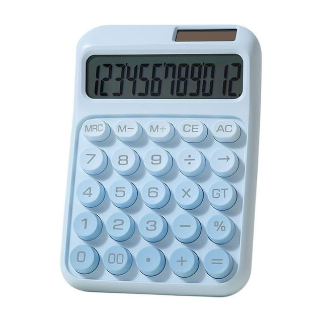 Solar Powered Calculator for Students with Battery Backup 16 cm x 11 cm x 2.5 cm Multicolor ABS Plastic Desktop Model