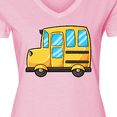 thumbnail image 4 of Inktastic Cute School Bus Women's V-Neck T-Shirt, 4 of 5