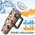 thumbnail image 5 of OBREWU Fall Dachshund and Pumpkin Tumbler with Handle and Lid,Fall Dachshund and Pumpkin 40oz Double Wall Vacuum Insulated Tumbler,Cups Gift for Women and Men, 5 of 7