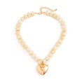 thumbnail image 6 of NICKSUN Chunky Heart Necklaces for Women, Colorful Resin Beaded Choker Necklace, Cute Gold Puffy Heart Statement Necklace Trendy Acrylic Choker Jewelry Gift, 6 of 8