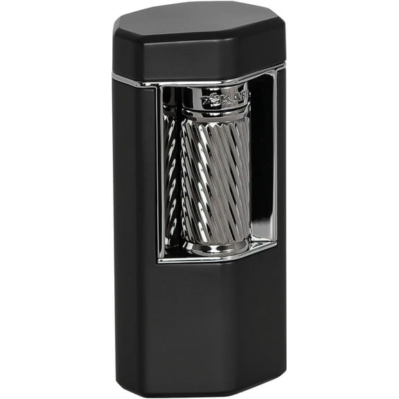 Xikar Meridian Triple Soft Flame Cigar Lighter, Black & Gunmetal