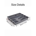 thumbnail image 2 of 1pc Gray Kitchen Drawer Organizer For Cutlery, Soup Ladles, Knives And Forks, 2 of 5