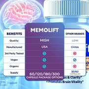 MemoLift Advanced Brain Support Formula Supplement Memo Lift 60 Capsules