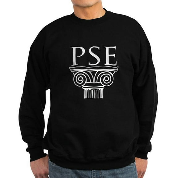 CafePress - Pi Sigma Epsilon White Logo Sweatshirt - Classic Crew Neck Sweatshirt