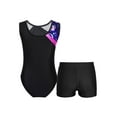 thumbnail image 2 of JanJean Kids Girls Dance Outfits Gymnastics Leotard Ballet Dance Tank Top with Matching Shorts Set Dancewear Navy Blue&Hot Pink 3-4, 2 of 5