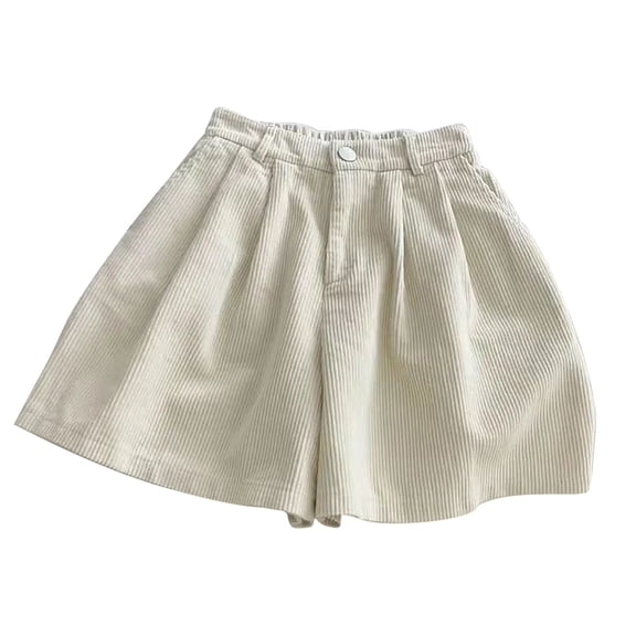 Tiqkatyck Womens Shorts Clearance, Women's Casual High Waist All Corduroy Straight Leg Shorts Ladies Casual High Waist All Corduroy Straight Leg Shorts, Workout Shorts, Bermuda Shorts for Women A L
