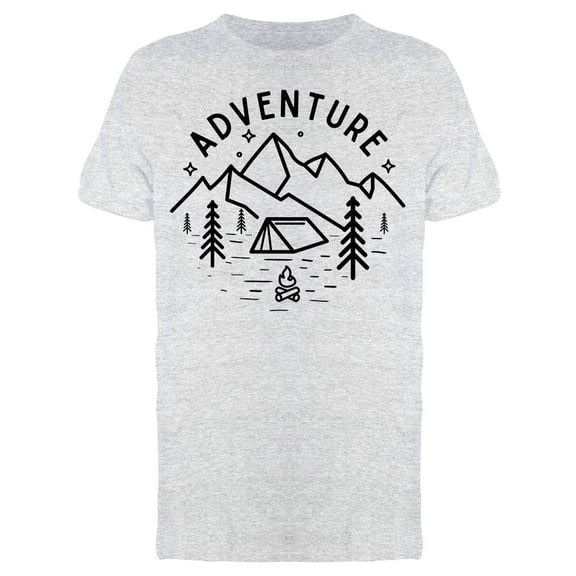 Minimal Line Art Adventure Tee Men's -Image by Shutterstock