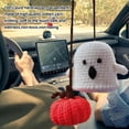thumbnail image 4 of HUGFEGWE Rear View Mirror Hanging Accessories Handmade Little Ghost and Pumpkin Car Ornament U2536-26093, 4 of 7