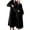 Black, variant on Pajamas for Women Robes Double Pocket Flannel Bath and Warm Double Faced Velvet Bath and Home Wear Bath Soft Nightgowns & Sleepshirts Women's Sleepwear,Gray