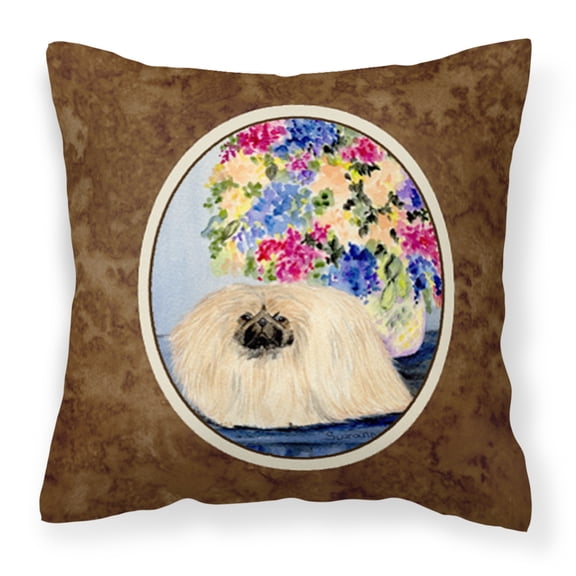 Carolines Treasures SS8315PW1414 Pekingese Fabric Decorative Pillow, 14Hx14W, multicolor