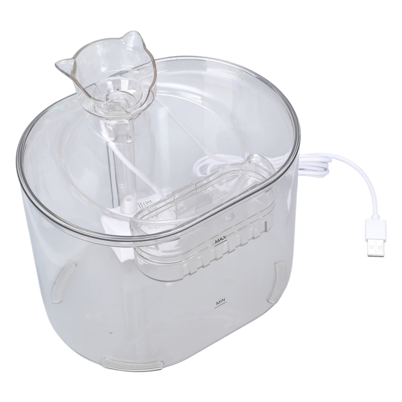 Indoor Dogs Cats Drinking Fountain Transparent Viewable Pet Water Dispenser with Recirculate Filter for Clean Water