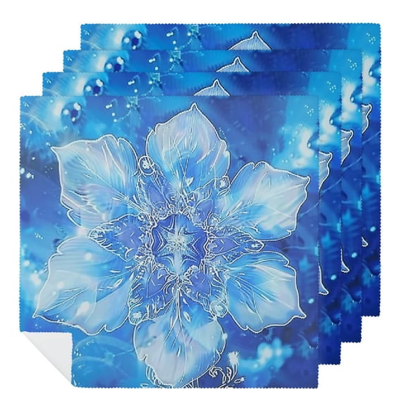 PHYHOO Blue Mandala Cloth Napkins Soft Reusable Napkins Set Table Napkins for Party Dinner Wedding 2 PCS