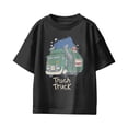 thumbnail image 2 of Trash Truck Dumpster Lifting Youth T Shirt (Black, XS-XL), 2 of 4