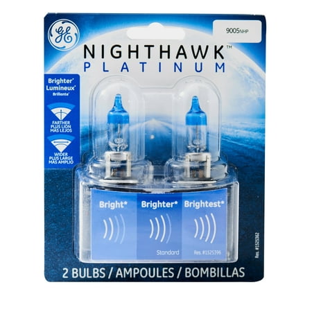 GE Lighting 9005 Headlight / Fog Light Nighthawk Platinum Halogen, 2-Pack