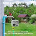 thumbnail image 3 of Irrigation Timer Water Controller IPX5 Waterproof Manual Automatic Sprinkler with Large LCD Screen Easy Installation for Balcony Garden Flowerbed Farm, 3 of 5