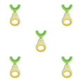 thumbnail image 1 of Seitruly Cepillos de de silicona en forma de U de 2 a 6 años, cepillos de limpieza de extraíbles, suministro de salud para el cuidado de Amarillo 5piezas Seitruly CBP192012, 1 of 4