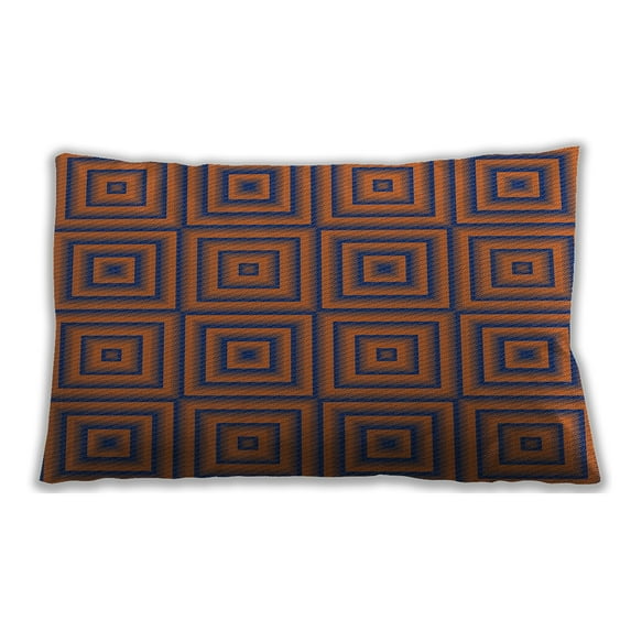 Ahgly Company Outdoor Rectangular Patterned Lumbar Throw Pillow, 13 inch by 19 inch