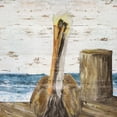 thumbnail image 2 of DeRice, Julie 12x12 Black Ornate Wood Framed with Double Matting Museum Art Print Titled - Pelican Watch II, 2 of 4