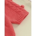 thumbnail image 6 of Infant Baby Boy Girl Knitting Cardigan, Solid Color Round-Neck Long Sleeve Button Closure Sweater Coat, 6 of 8