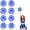 Blue+Pink+White, variant on 8 Pack Cheerleading pom poms,Cheer pom poms Sports Dance Cheer Plastic Pom Poms Cheerleading for Sports Team Spirit Cheering (Blue+Pink+White)