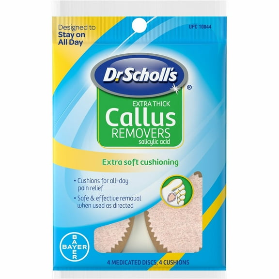 Dr. Scholl's Extra Thick Callus Removers, Stay On All Day, 4 Ct, 6-Pack