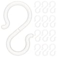 thumbnail image 1 of 20 ganchos transparentes en forma de S de plástico para colgar etiquetas de precios, bolsas y utensilios de cocina. Perchas versátiles en forma de S, resistentes., 1 of 3