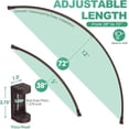 thumbnail image 3 of Curved Shower Curtain Rod For Bathroom 38-72 Inches, Adjustable Length, Curved Shower Rod, Metal Rods&Brackets, Round Shower Curtain Rods, Rotate Bracket For Large Shower Space, Need Drilling, Bronze, 3 of 7