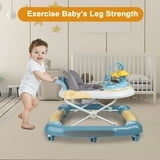 JieC 4 in 1 Baby Walker, Foldable Hand Push Walker, Height Adjustable, Suitable for Boys & Girls, Green
