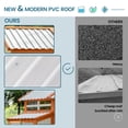 thumbnail image 4 of 55" Wooden Chicken Coop, Chicken Cage with Waterproof PVC Roof, Nesting Box, A PVC Roof and Openable Lid, Large Hen House with Removable Bottom for 6-8 Chickens, Beige, 4 of 7