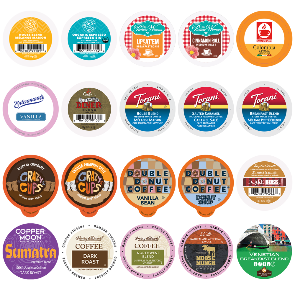 Perfect Samplers Coffee Pods Variety Pack, 20 Count for Keurig K Cups