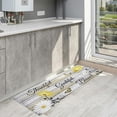 thumbnail image 5 of Farmhouse Kitchen Mats for Floor 3 Piece, Yellow Kitchen Rugs and Mats Non Skid Washable for Kitchen Sink Floor, Floral Yellow Kitchen Accessories and Decor Kitchen Mat, 17"x30"+17"x47"+17"x59", 5 of 6