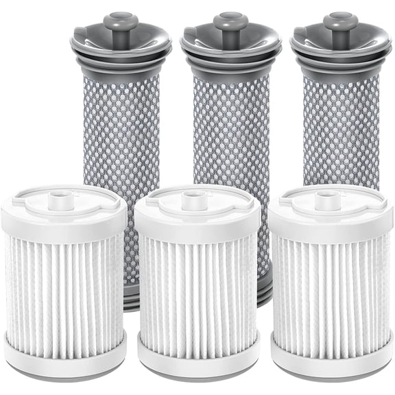 Replacement Filter kit Compatible with Tineco A10/A11 Hero, PURE ONE S11, A11 PET, A10/A11 Master, PWRHERO11 Snap Cordless Vacuum Cleaner, 3 Pack Pre Filters & 3 HEPA Filter