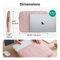 thumbnail image 4 of BAGSMART Laptop Sleeve for 13-13.3" Notebook, Protective Soft Padded Zipper Cover Carrying Computer Bag with Pocket, Compatible with MacBook Air/Pro Chromebook Tablet Ultrabook 14 inch, Quilted Pink, 4 of 10