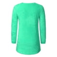thumbnail image 4 of Herrnalise Women's Knitted Crop Tops Women Ladies Fashion Winter Plush Solid Round Neck Long Sleeve Sweater Blouse Pullover Jumper Sweaters, 4 of 7