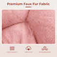 thumbnail image 6 of Pirecart Foldable Lazy Chair, Soft Faux Fur Reading Chair for Living Room, Large size Comfy Saucer Chair, Pink, 6 of 9
