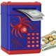 thumbnail image 1 of Piggy Bank Pupidiu Spider con huella digital, cajero automático para niños, color azul, 1 of 7