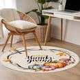 thumbnail image 4 of Small Round Rug 3Ft Washable Non-Slip, Fall Pumpkins Circle Area Rugs for Living Room Bedroom, Thanksgiving Watercolor Branch Maple Leaf Indoor Floor Mats Carpet Runner for Home Decor, 4 of 8