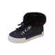 thumbnail image 1 of Botas de nieve para mujer, cortas, largas y peludas, con reborde, para correr, de invierno, estilo vaquero, 1 of 4
