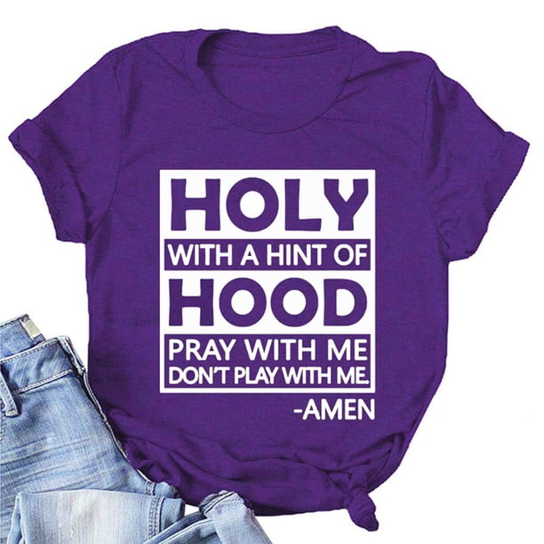 Puntoco Mujer Casual Letras Imprimir Camisa Manga Corta Camiseta tops Túnica Puntoco Puntoco-412