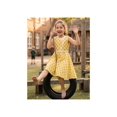thumbnail image 4 of Girls Dress Yellow Polka Dot Sleeveless Cotton Casual Summer Dresses with Belt 6 Years, 4 of 9