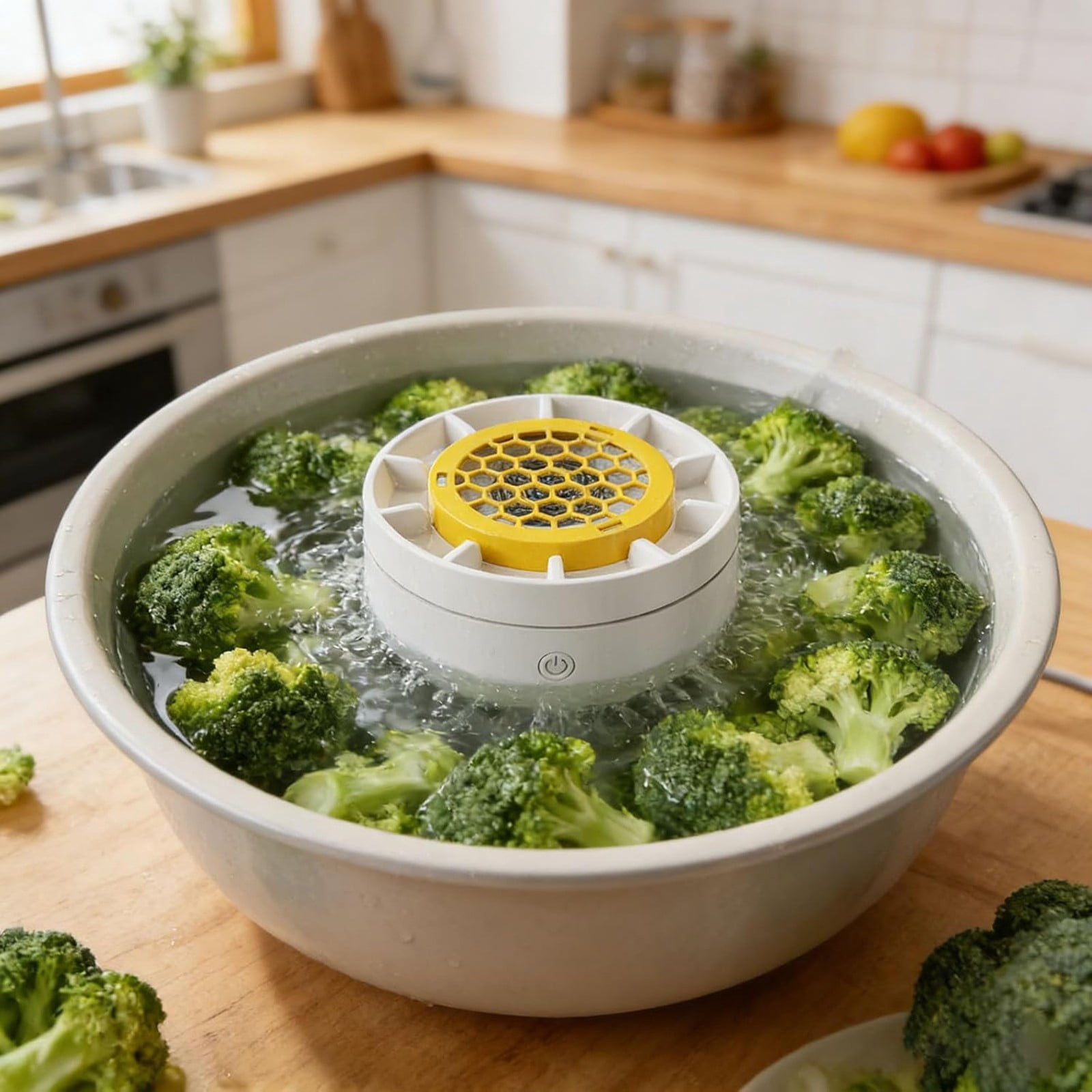 Fruit and Vegetable Washing Machine, 2026 Upgrade Titanium Electrolysis Purification Fruit Cleaner Device for Fresh Fruits Veggies & Seafood, IPX7 Waterproof, Extend Freshness