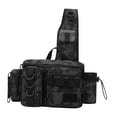 thumbnail image 5 of Fishing Tackle Bag Rod Holder Utility Bag Chest Pack for Men Women Trekking L Size Black Pattern, 5 of 10