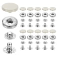 thumbnail image 1 of 20 Set Snap Fasteners, 15mm #831 Zinc Alloy Press Studs Buttons, Beige, 1 of 6