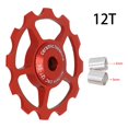 thumbnail image 2 of 11-17T Wheel Ceramic Bearing Pulley Road Bike Rear Derailleur Red12T, 2 of 9