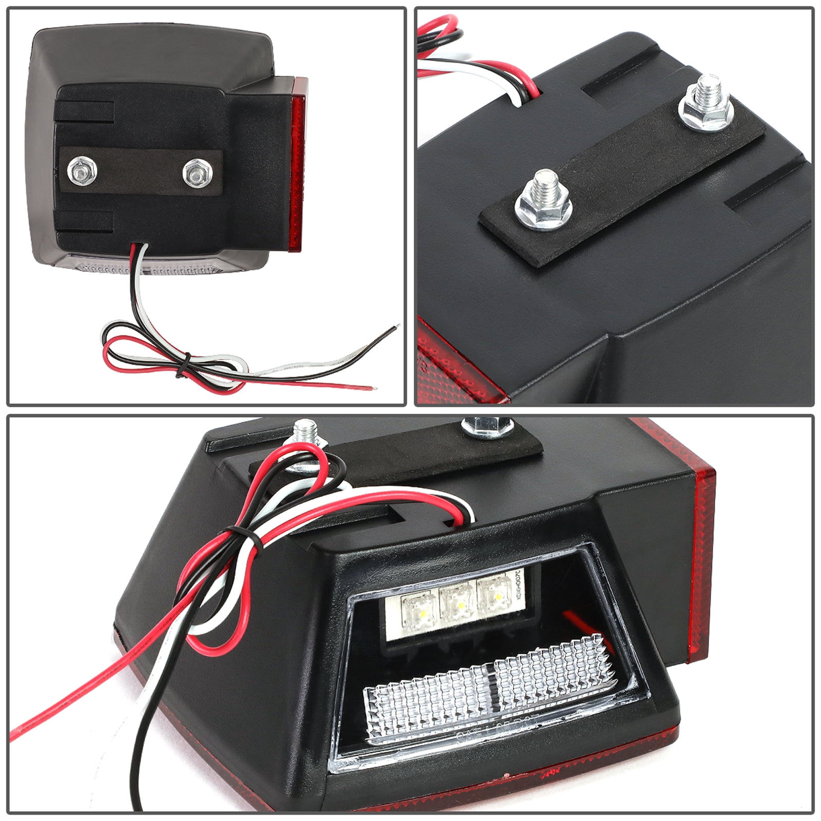 DNA Motoring ZTL-H-0016 For 12V Capable Vehicle IP68 Rated Protection Left+Right Acrylic Lenses Multi-Fuctions LED Tail Lights