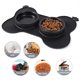 thumbnail image 3 of Cuenco de alimentación doble para mascotas, alfombrilla de silicona antideslizante, plato para perros pequeños, gatos y perros, juego de 2 cuencos, 3 of 6