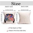 thumbnail image 5 of Patriotic Farmhouse Pillow Covers Spring Floral Decor Independence Day Throw Pillow Cover Set of 4 Square Sweet Home Pillow Cases American Flag Modern Cushion Cover 20x20 Inch (AFM 4), 5 of 6