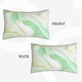 thumbnail image 2 of Rateoe Green And Gold Abstract Marble Pattern Pillow Covers with Invisible Zipper(Pillows are not Included) Standard Pillowcases-20"x30", 2 of 6