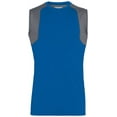 thumbnail image 3 of Augusta XS Astonish Sleeveless Jersey Royal/Graphite 2524, 3 of 4