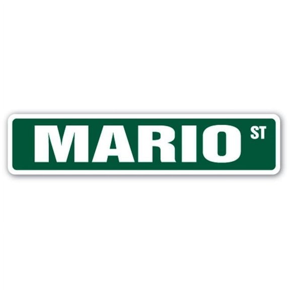 MARIO Street Sign Childrens Name Room Sign | Indoor/Outdoor |  18" Wide
